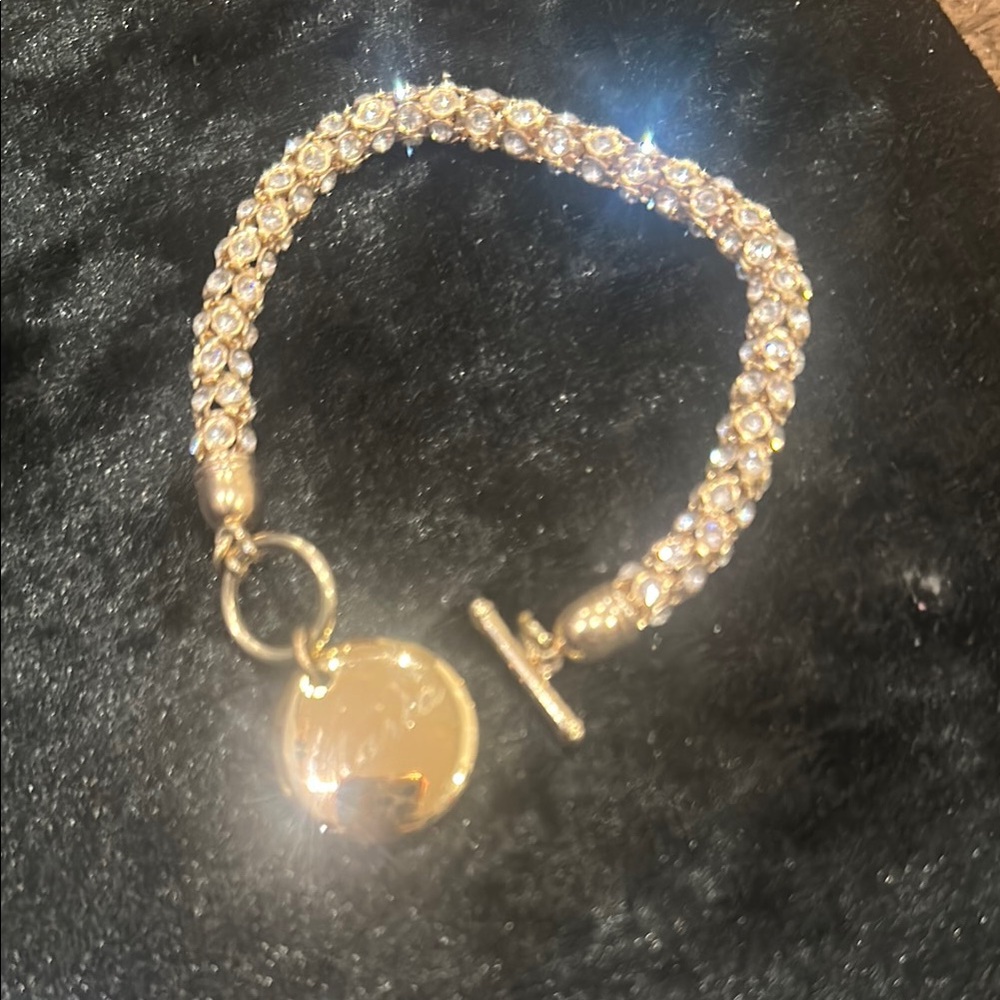 Elegant Gold Women's Bracelet.  Name engraved is Maria.